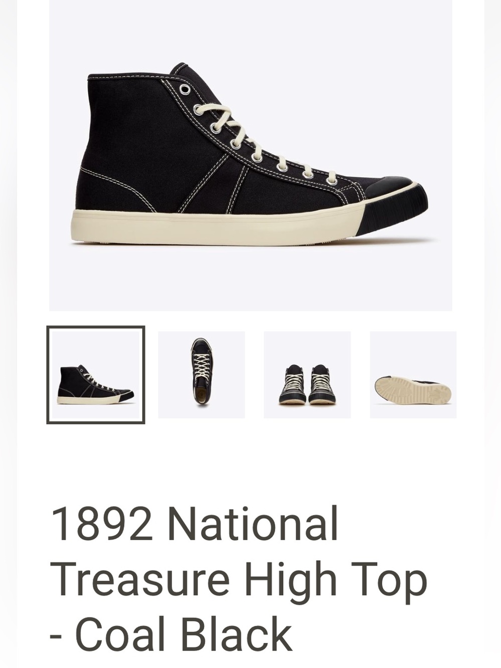 1892 National Treasure High Top Sneaker - Black